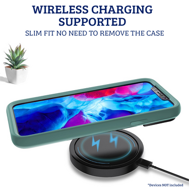 iPhone 12 Mini Compatible Case Cover With 3 in 1 Shockproof Silicone Armor - Teal